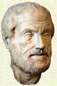 Sculpture du philosophe Aristote