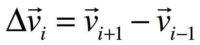 Formule du vecteur variation vitesse