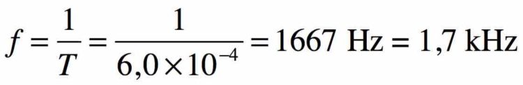 Calcul de la fréquence d'une onde sonore