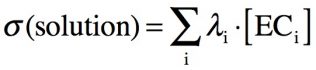 Formule de la conductivité d'une solution