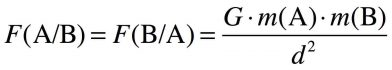 Formule de la force gravitationnelle